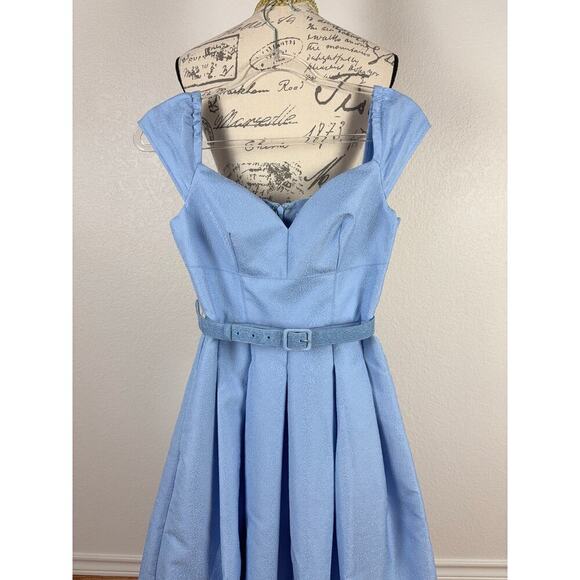 B40. Self-Portrait Pleated Taffeta Midi Dress 2 Cocktail Party Emily In Paris - Picture 5 of 10